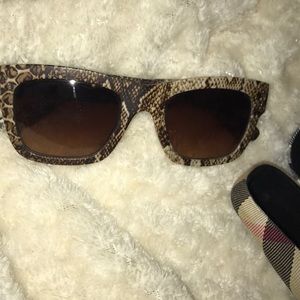 Snakeskin glasses from Pacsun W/ Burberry case